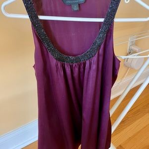 Silk top with beads by Express. Purple Xs